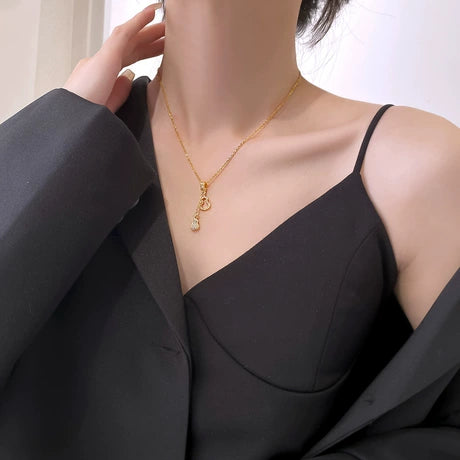 Elegant Korean Gourd Pendant Necklace