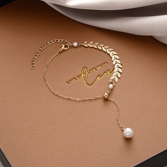 Heart-Shaped Crystal Bracelet