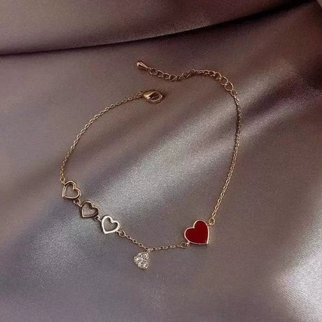 Korean Exquisite Heart Shiny Charm Bracelet