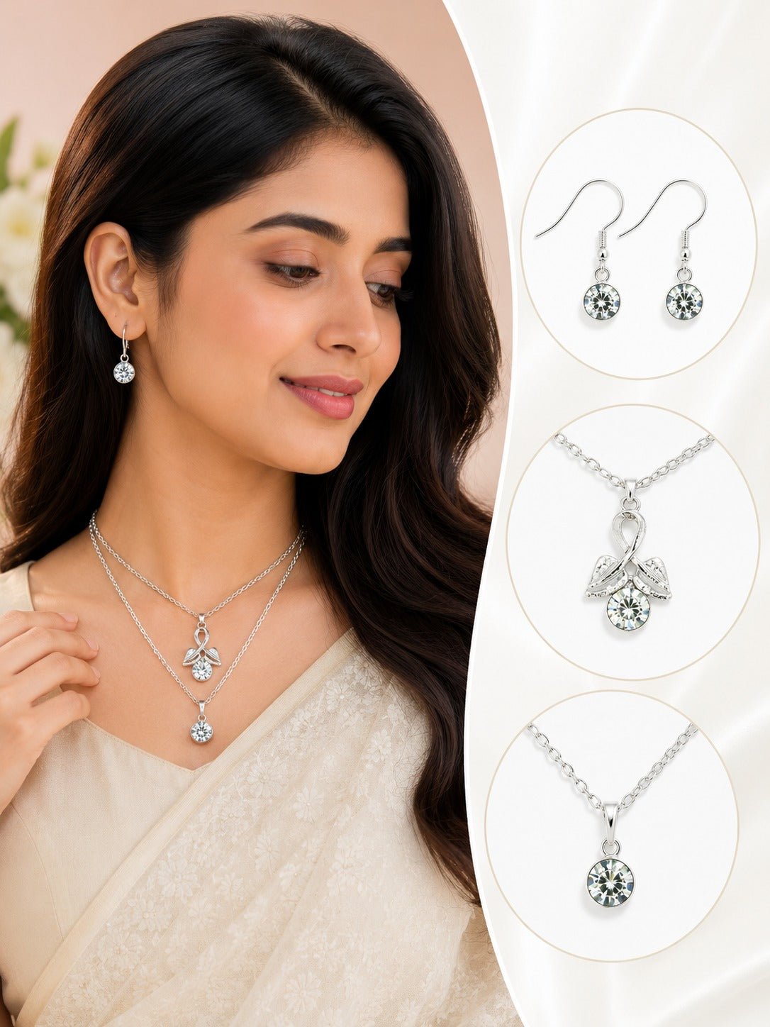 Crystal Ribbon Jewelry Set