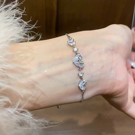 zircon love bracelet ins design bracelet