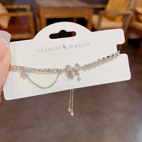 DivaGlamz zircon bow friendship bracelet
