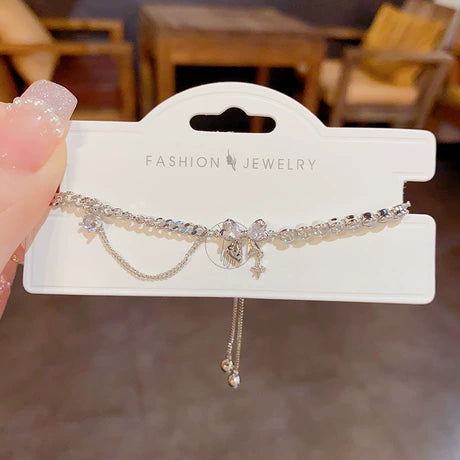 DivaGlamz zircon bow friendship bracelet