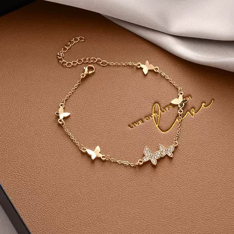 Butterfly Pendant Bracelet